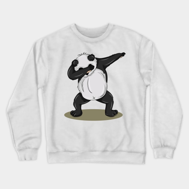 'Dabbing Dancing Panda' Funny Dabbing Animal Gift Crewneck Sweatshirt by ourwackyhome